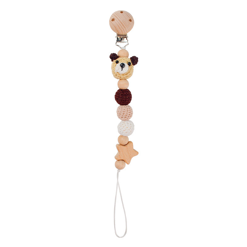 Pacifier chain with animal motifs