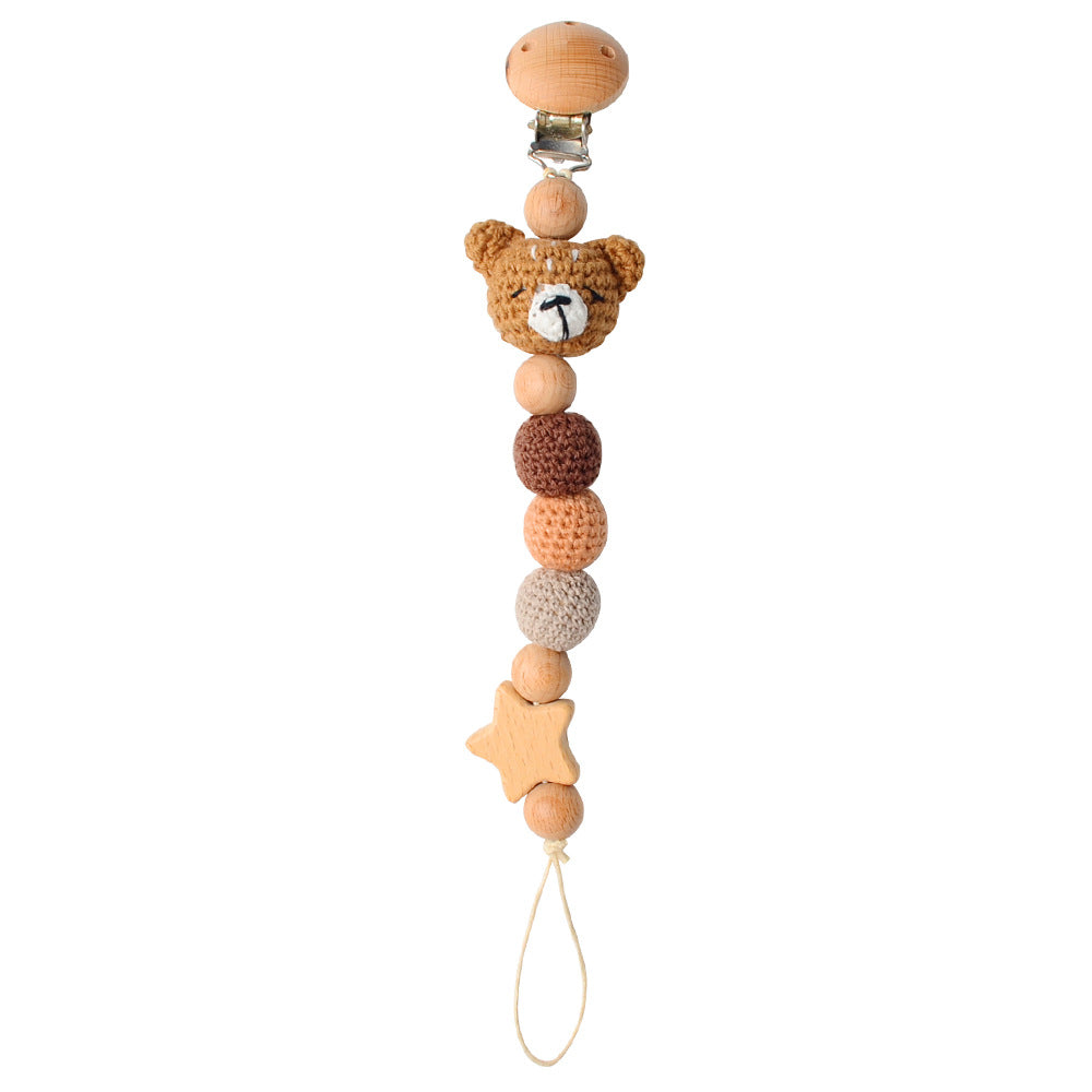 Pacifier chain with animal motifs