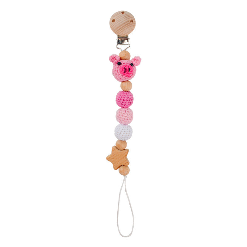 Pacifier chain with animal motifs