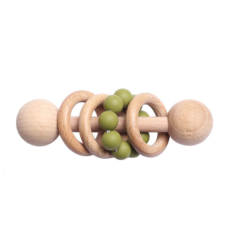 Wooden baby rattles