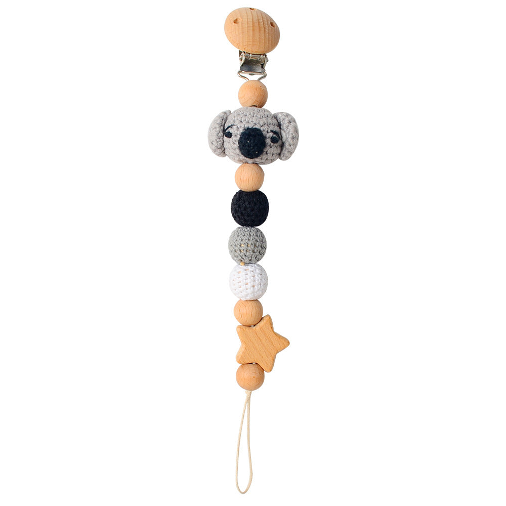 Pacifier chain with animal motifs