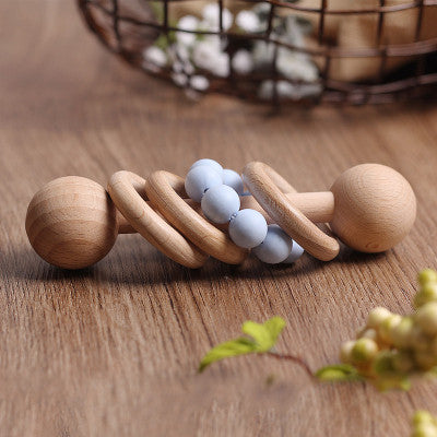 Wooden baby rattles