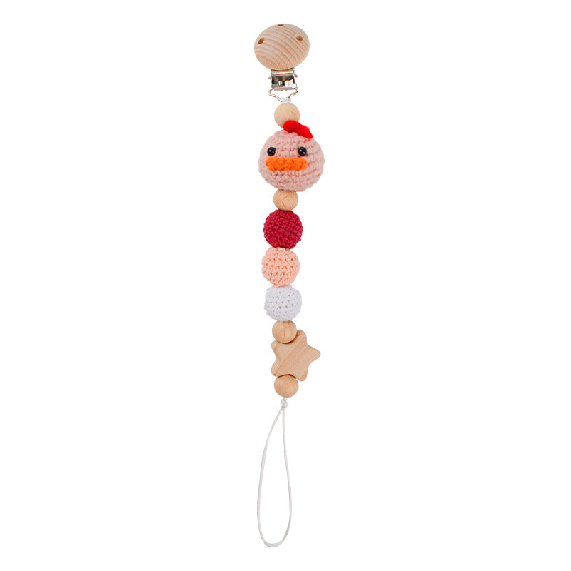 Pacifier chain with animal motifs