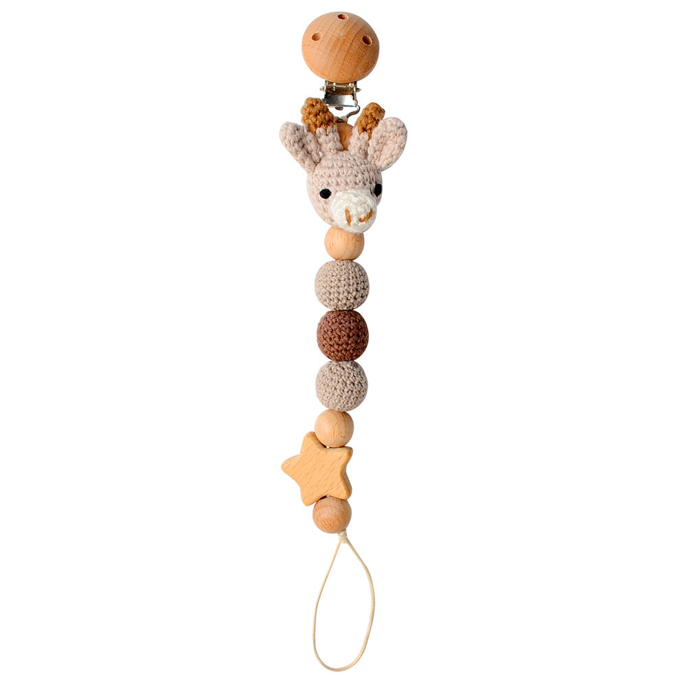 Pacifier chain with animal motifs