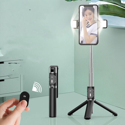 Selfie-Stick mit integriertem Stativ und LED-Licht